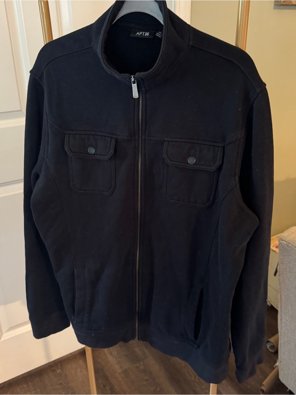 Apt. 9 Men's Navy Lightweight Zip-Up Shirt Jacket